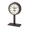 Mercana Attalack Black Metal Round Face Table Clock Clearance