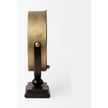 Mercana Houston Gold Metal Half Moon Base Table Clock