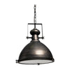 Mercana Bashaw Gray Toned Metal Dome Pendant Light