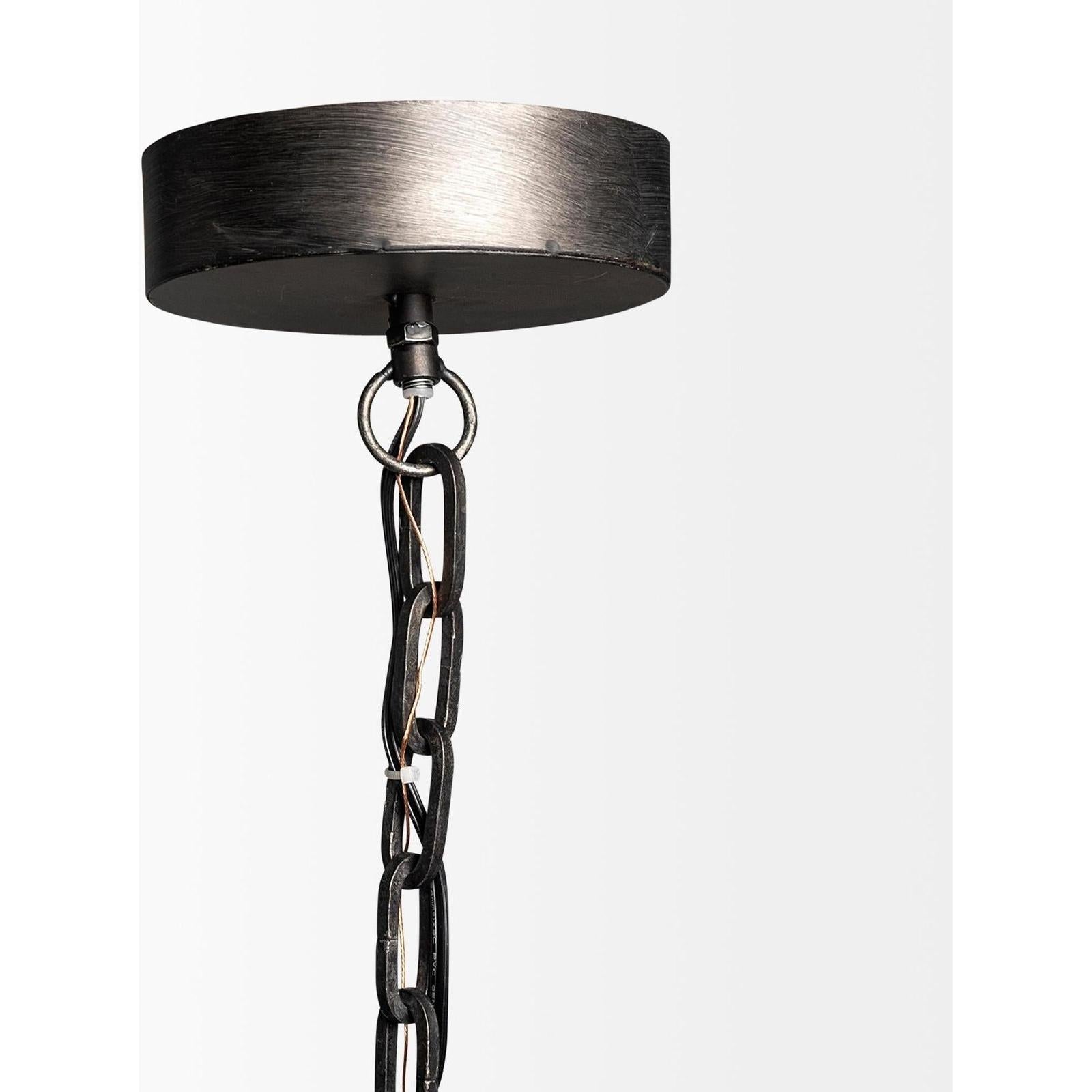 Mercana Bashaw Gray Toned Metal Dome Pendant Light