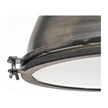 Mercana Bashaw Gray Toned Metal Dome Pendant Light