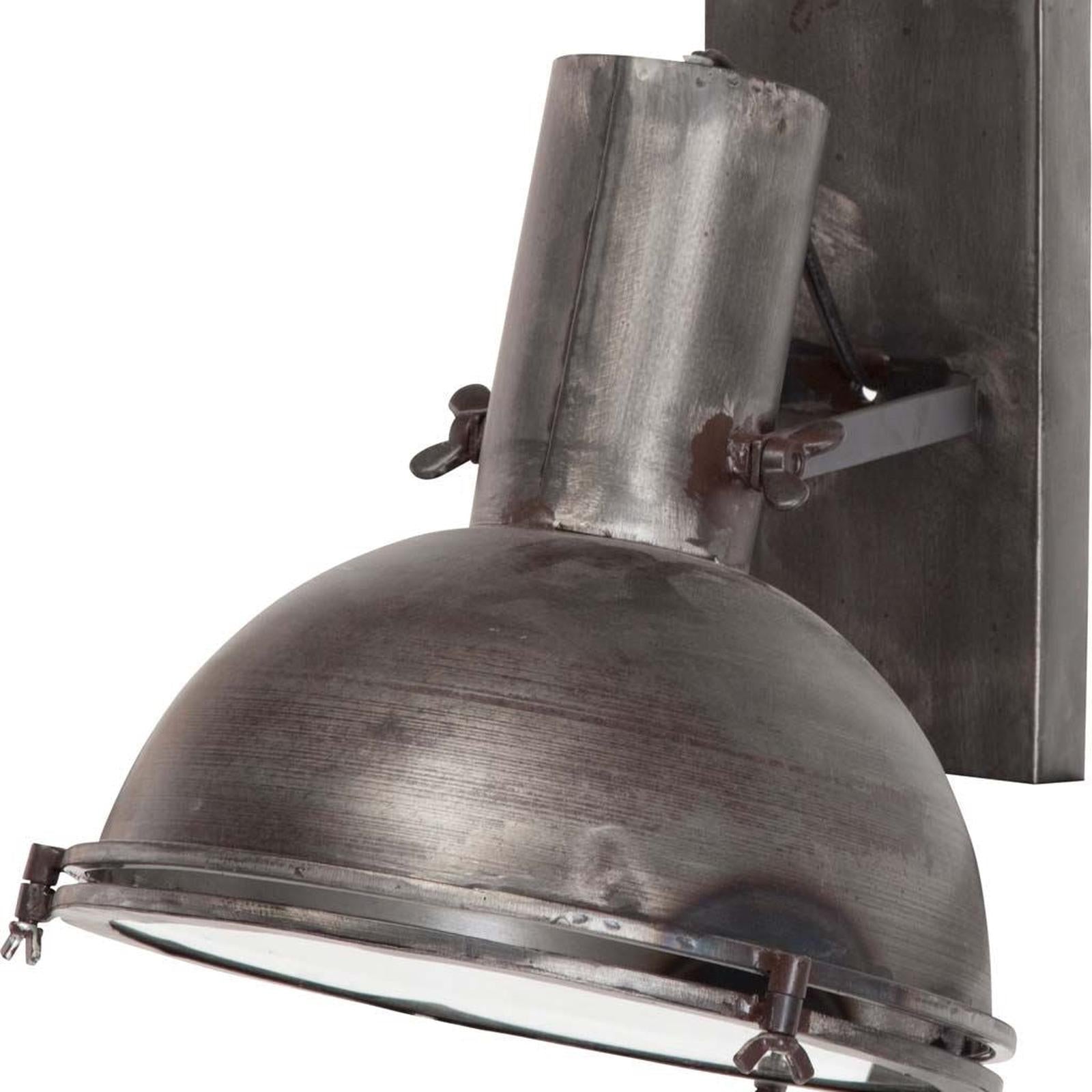 Mercana Taza Gray Metal Dome Shade Wall Sconce Clearance
