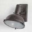 Mercana Taza Gray Metal Dome Shade Wall Sconce Clearance