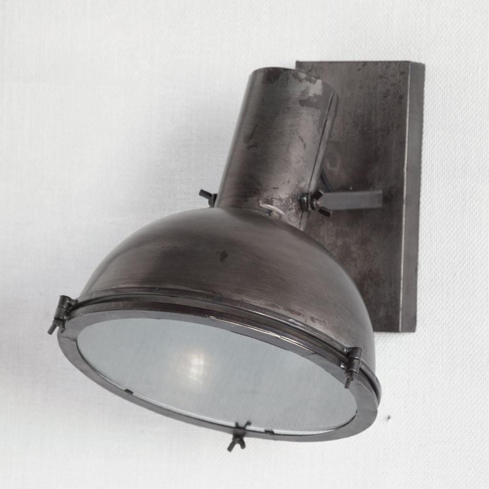 Mercana Taza Gray Metal Dome Shade Wall Sconce Clearance