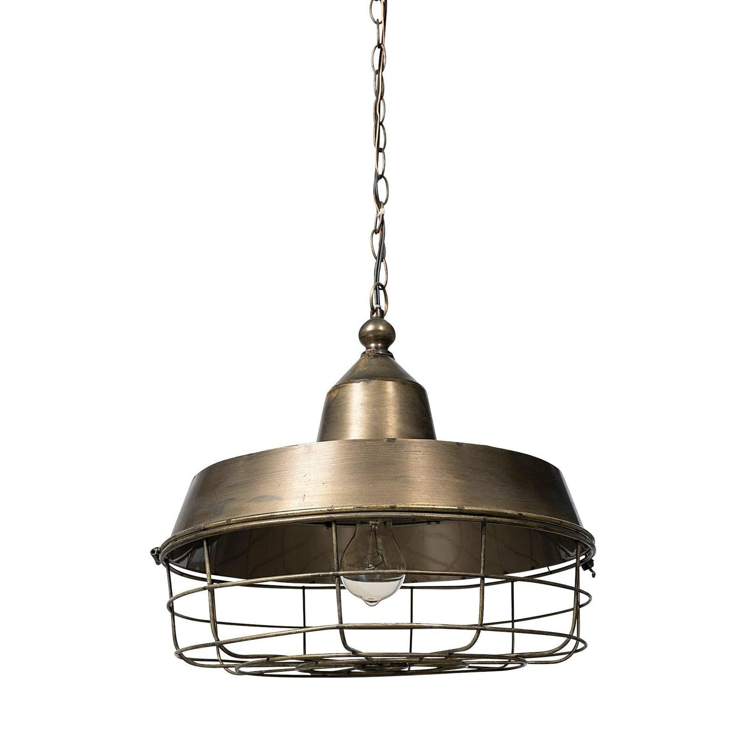 Mercana Tahla 14x 14.5 Gold Toned Metal Cage Pendant Light Clearance