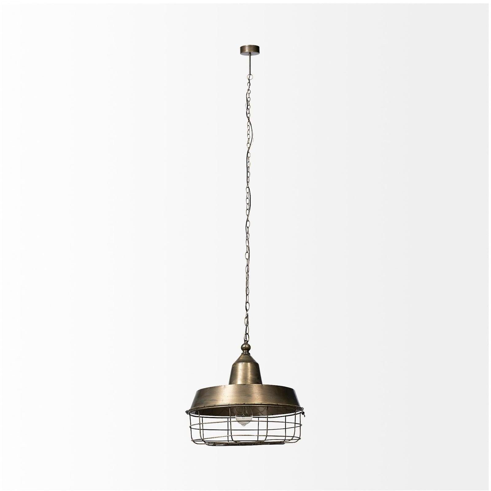 Mercana Tahla 14x 14.5 Gold Toned Metal Cage Pendant Light Clearance