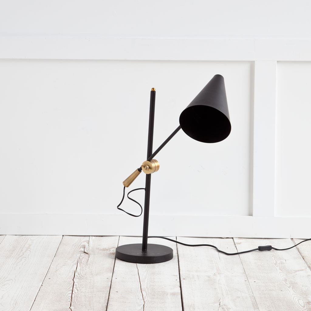 Mercana Fragon Metal Adjustable Cone Shade Table Lamp