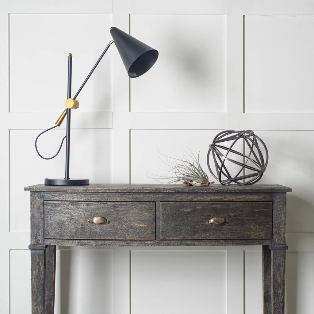 Mercana Fragon Metal Adjustable Cone Shade Table Lamp