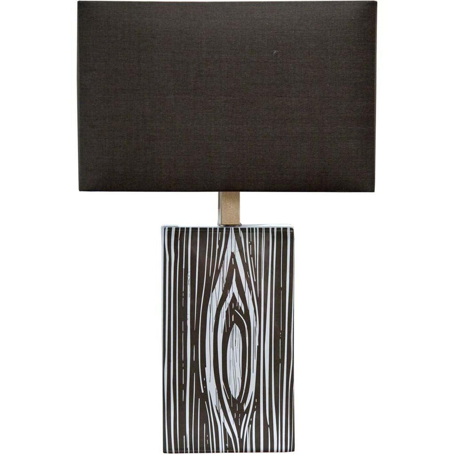 Mercana Maravilla Black/White Pattered Base Black Fabric Shade Wall Sconce Clearance