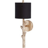 Mercana Sabinal II Gold Resin Tree Branch Black Fabric Shade Wall Sconce