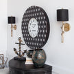 Mercana Sabinal II Gold Resin Tree Branch Black Fabric Shade Wall Sconce