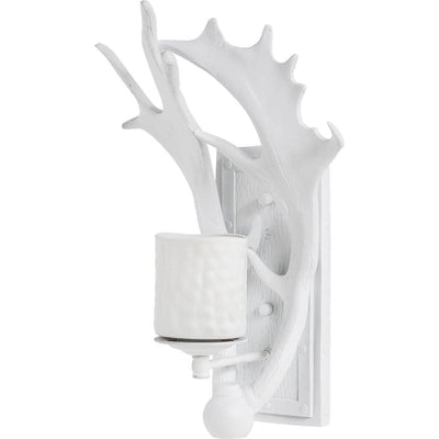 Mercana Rockland White Resin Antlers Wall Sconce Clearance