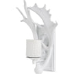 Mercana Rockland White Resin Antlers Wall Sconce Clearance