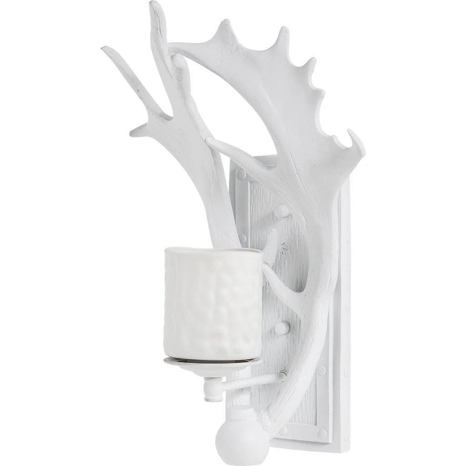 Mercana Rockland White Resin Antlers Wall Sconce Clearance