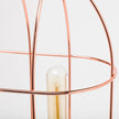 Mercana Sutton Rose-Gold Metal Cylindrical Cage Three Bulb Table Lamp Clearance