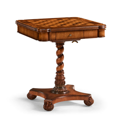 Jonathan Charles Oyster Veneer Games Table ( 493501-WAL )