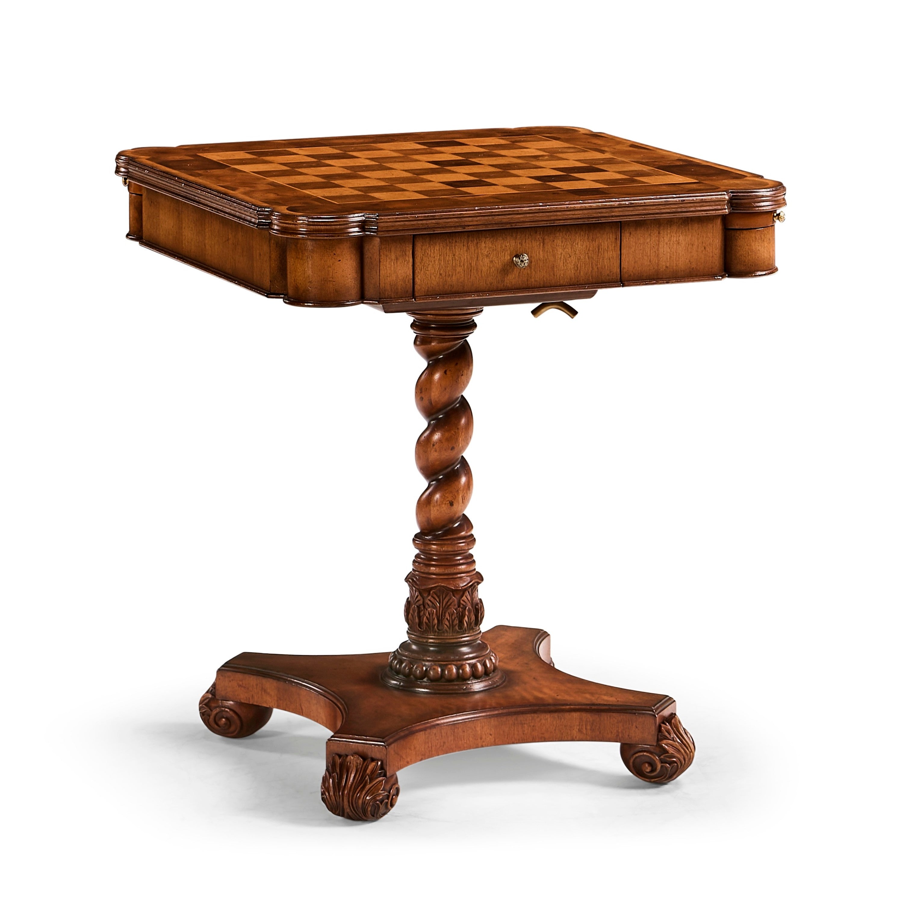 Jonathan Charles Oyster Veneer Games Table ( 493501-WAL )