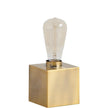 Mercana Visio Gold Tone Square Base Exposed-Bulb Table Lamp