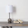Mercana Brant Brown Resin Base White Shade Table Lamp Clearance