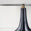 Mercana Bravar Gray-Blue Resin Base w/ Gray Fabric Shade Table Lamp Clearance