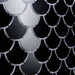 Mercana Brasseur Charcoal Black Metal Fish Scale Three Bulb Chandelier Clearance