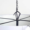 Mercana Brasseur Charcoal Black Metal Fish Scale Three Bulb Chandelier Clearance