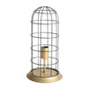 Mercana Carkner Gun-Metal Grey Cylindrical Metal Cage Table Lamp Clearance