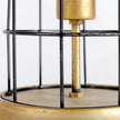 Mercana Carkner Gun-Metal Grey Cylindrical Metal Cage Table Lamp Clearance