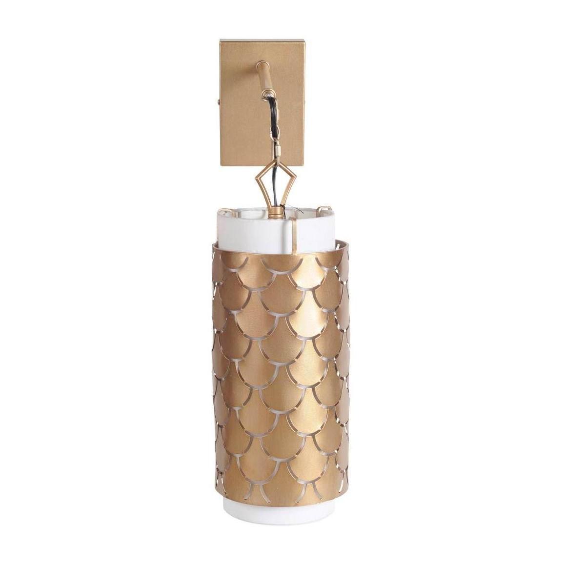 Mercana Brasseur Metal Fish Scale Wall Sconce Clearance