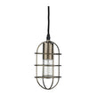Mercana Hines I 4x8 Antiqued-Brass Metal Cage Pendant Light Clearance