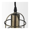 Mercana Hines I 4x8 Antiqued-Brass Metal Cage Pendant Light Clearance