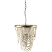 Mercana Pendra Wooden Bead Three Bulb Chandelier