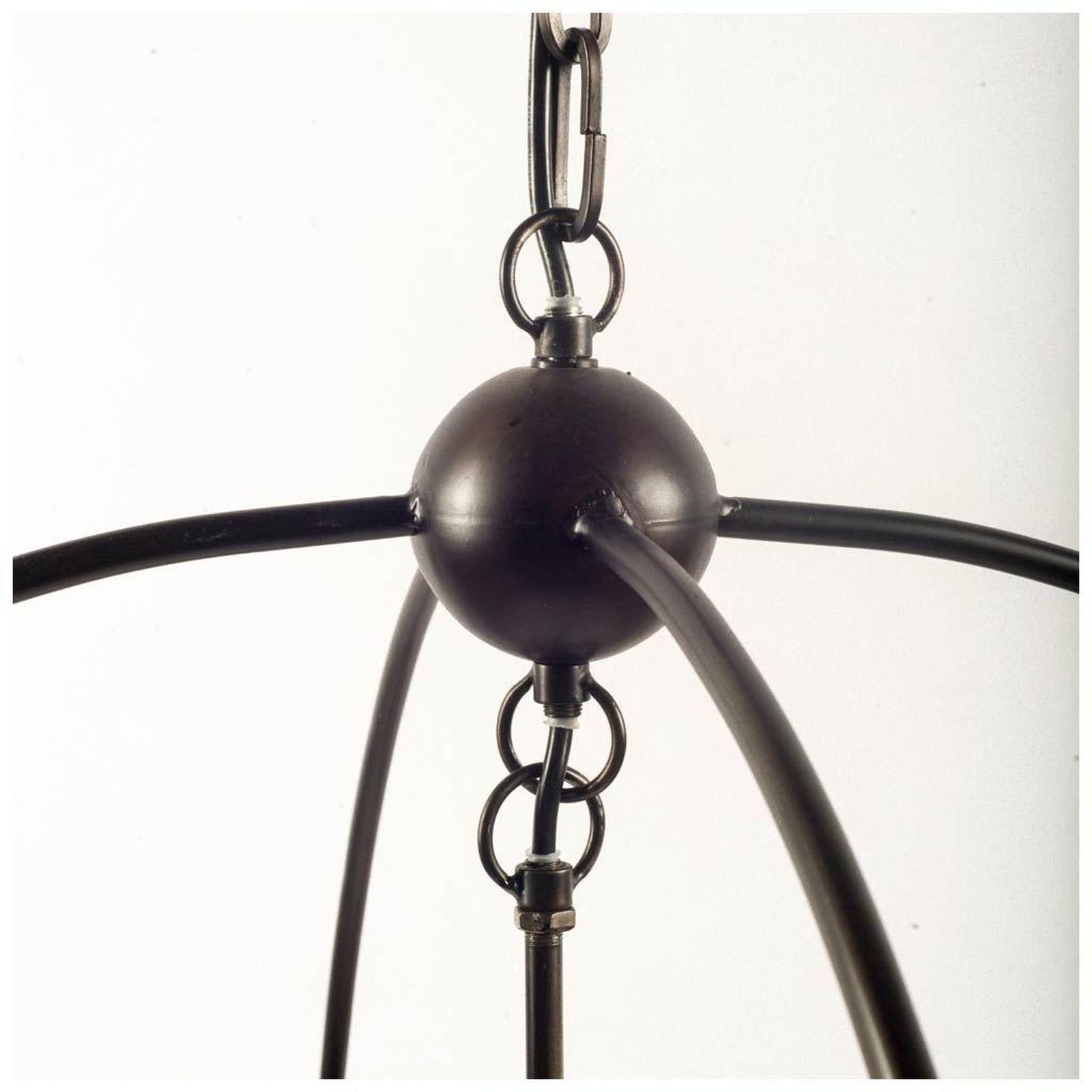 Mercana Penhill Black and Wooden Three Bulb Chandelier Clearance