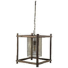 Mercana Keppler Perforated Metal and Wood Pendant Light Clearance