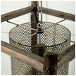 Mercana Keppler Perforated Metal and Wood Pendant Light Clearance