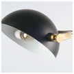 Mercana Denmark Black/Gold Concrete Base Metal Shade Floor Lamp