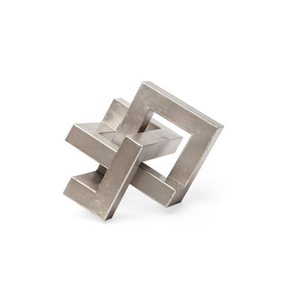 Mercana Link Small Silver Metal Sculpture Decorative Object Clearance