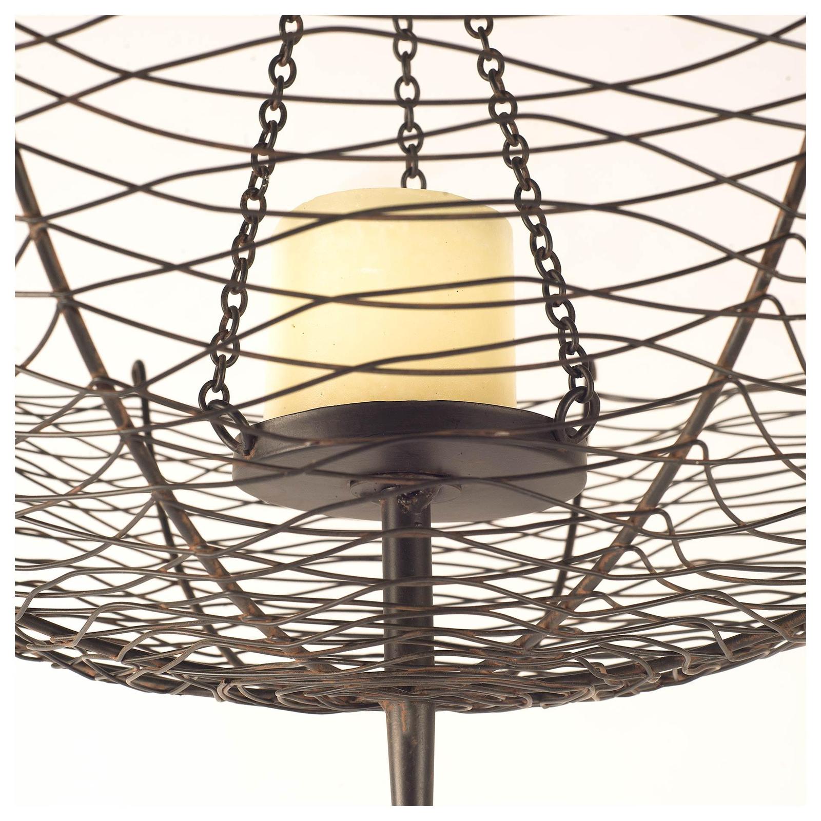 Mercana Rihanna Black Metal Umbrella Candle Holder Lantern Clearance