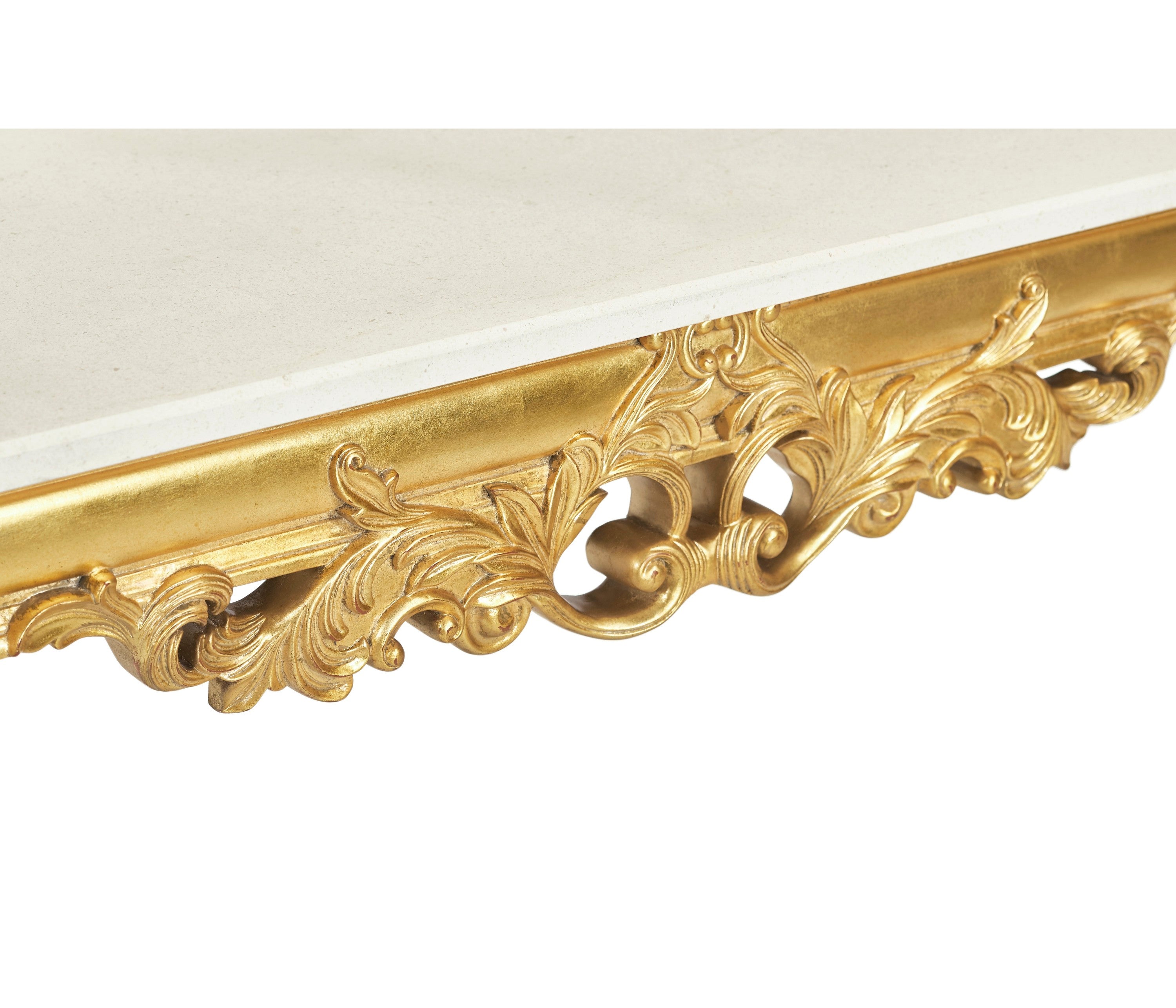 Jonathan Charles Marble Topped Baroque Gilded Console ( 493558-GIL )