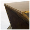 Mercana Zelda Gold Metal-Cladded Z-Shaped Wooden Accent Table