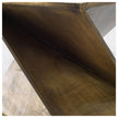 Mercana Zelda Gold Metal-Cladded Z-Shaped Wooden Accent Table