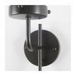 Mercana Bougeoir Gray Metal Cylindrical Glass Shade Wall Sconce Clearance