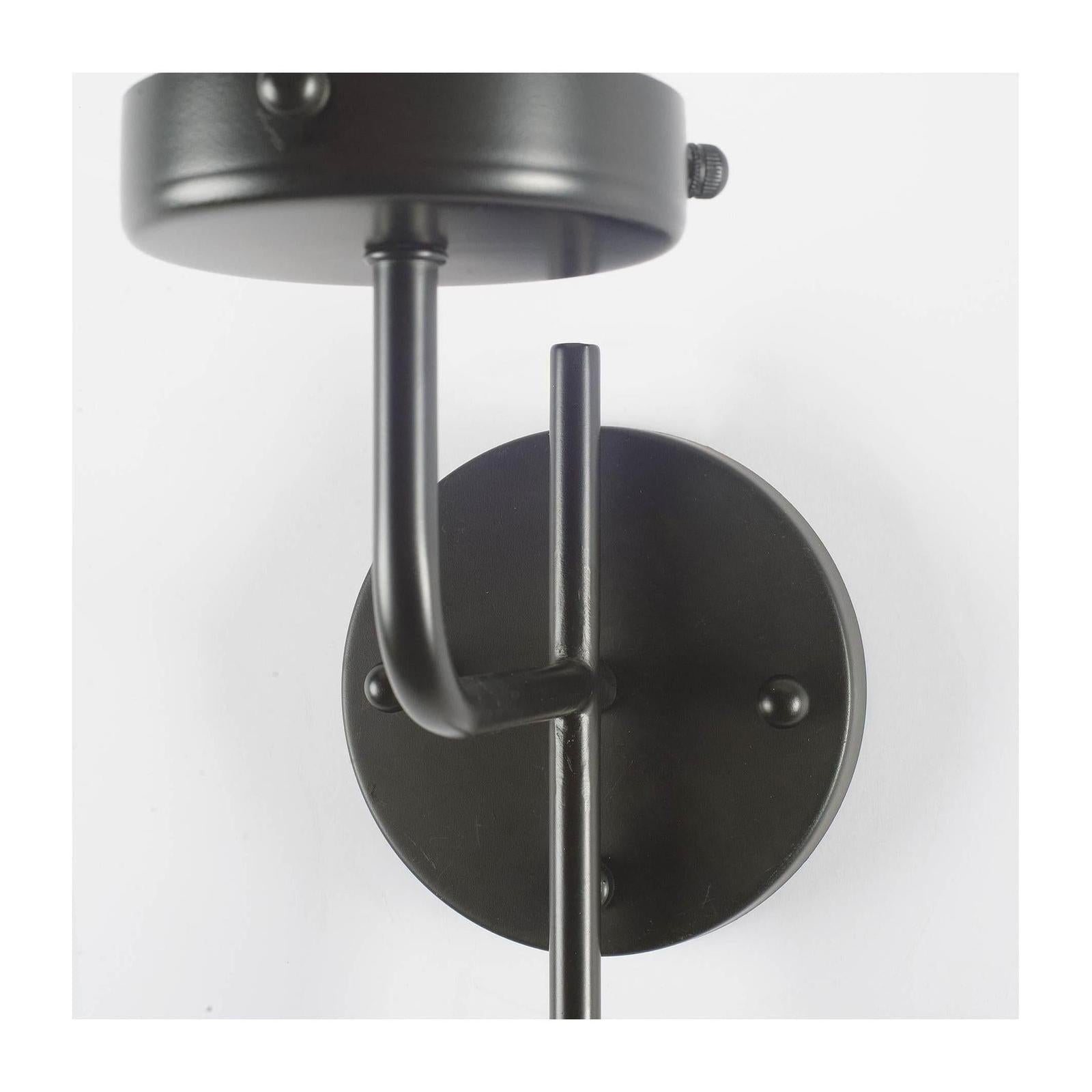 Mercana Bougeoir Gray Metal Cylindrical Glass Shade Wall Sconce Clearance