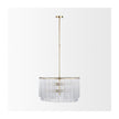 Mercana Elsa Clear Glass and Gold Metal Frame Six Bulb Chandelier