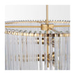Mercana Elsa Clear Glass and Gold Metal Frame Six Bulb Chandelier