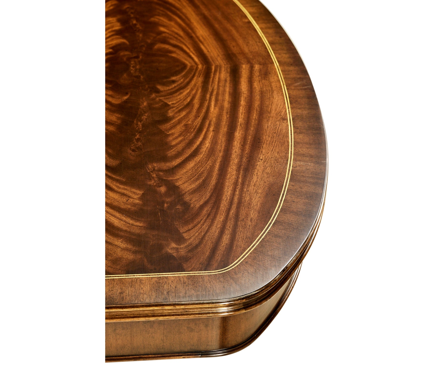 Jonathan Charles Crotch Walnut Triple Pedestal Dining Table 158