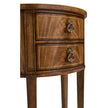 Jonathan Charles Crotch Walnut Demilune Narrow Tables ( 493929-CWM )