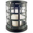 Mercana Oliver Black Metal/Glass Caged Table Candle Holder Clearance