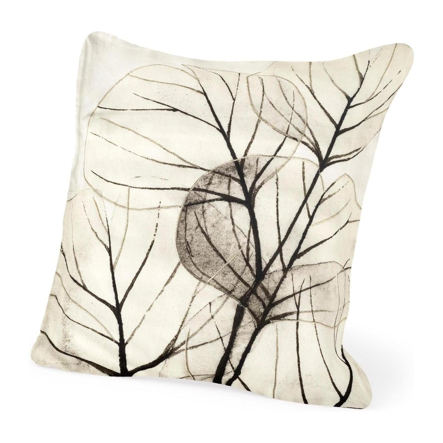 Mercana Edge of Twilight Leaf Pattern Decorative Pillow Cover