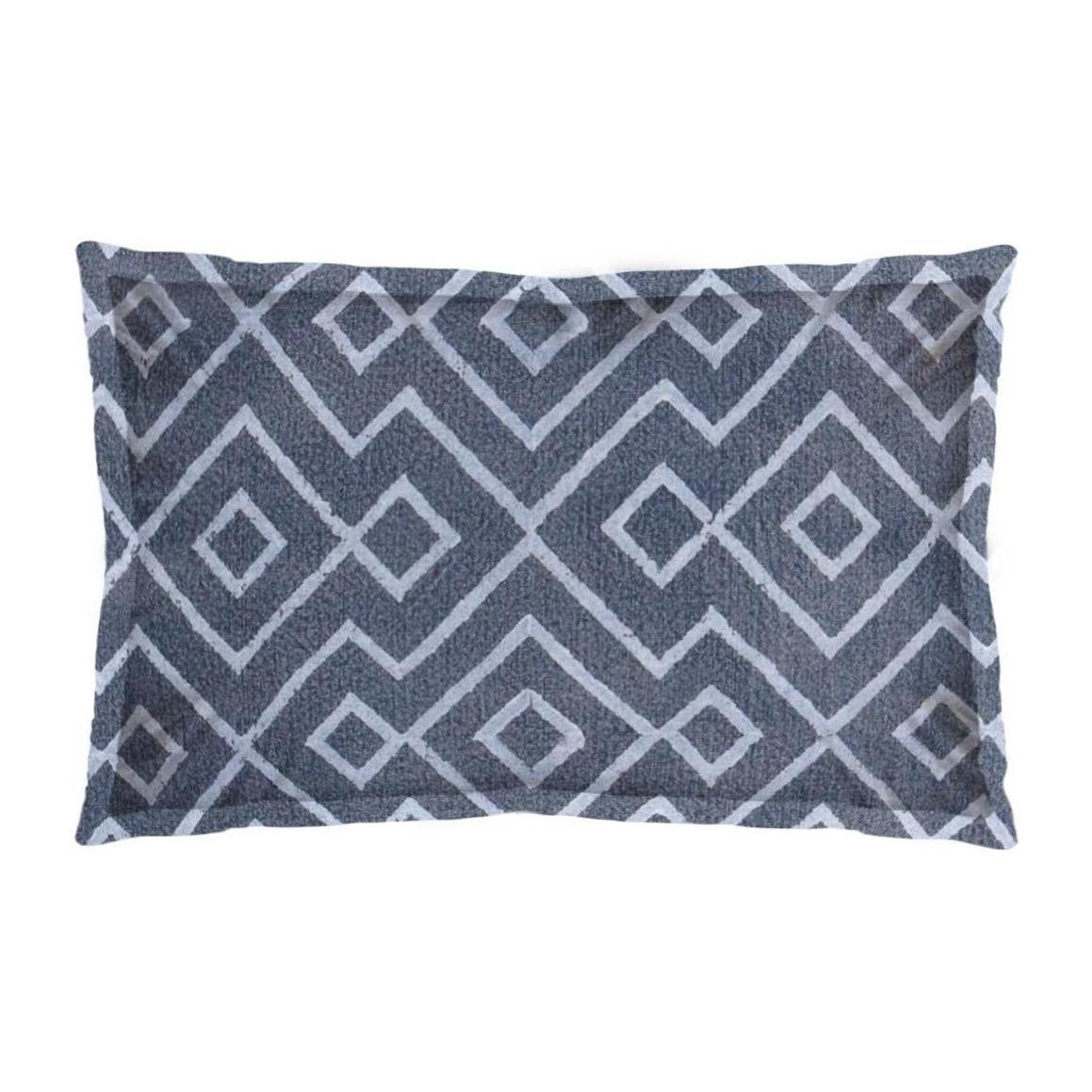 Mercana Boswell Blue Diamond Patterned Pillow Cover Clearance